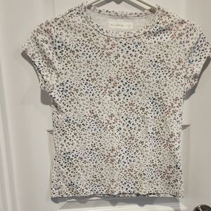 Abercrombie & Fitch Kids Floral Tee - White with Multicolor Accents